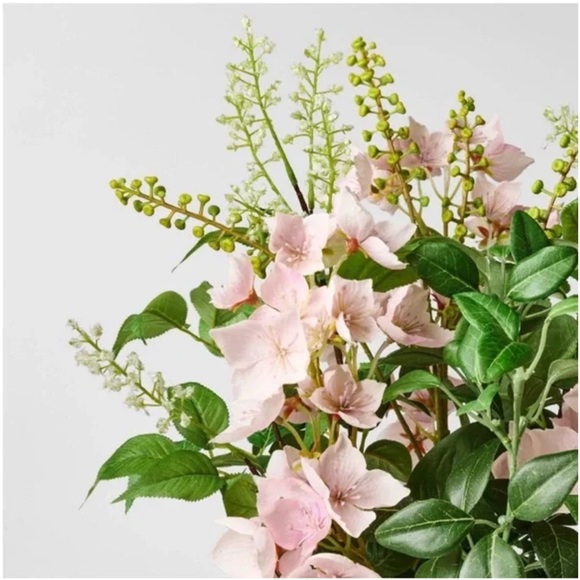 NWT Threshold with Studio McGee Pink Floral Arrangement in Vase - Picture 3 of 11